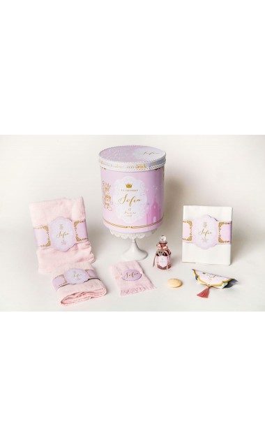 Trusou de botez brodat pentru fetite cu printese, Once upon a time 18